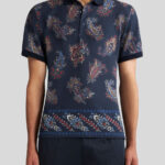 PAISLEY COTTON POLO SHIRT