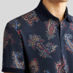 PAISLEY COTTON POLO SHIRT