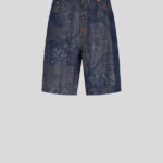 JACQUARD DENIM BERMUDA SHORTS