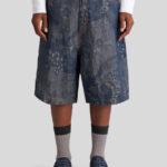 JACQUARD DENIM BERMUDA SHORTS