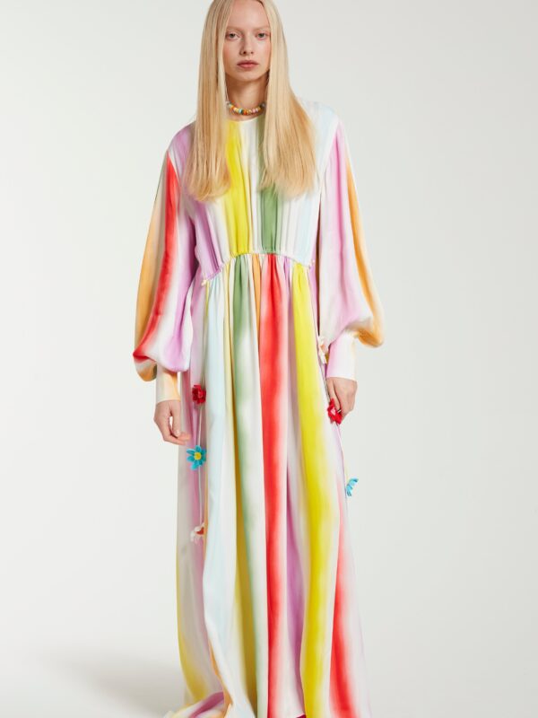 STRIPED OMBRE MAXI DRESS