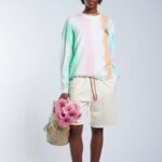 TIE DYE STRIPED SWEATSHIRT