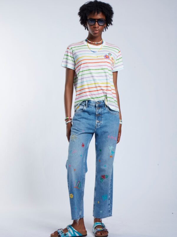 RAINBOW STRIPED TEE