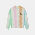 TIE DYE STRIPED SWEATSHIRT