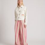 CROPPED FLOWER EMBROIDERED DENIM JACKET