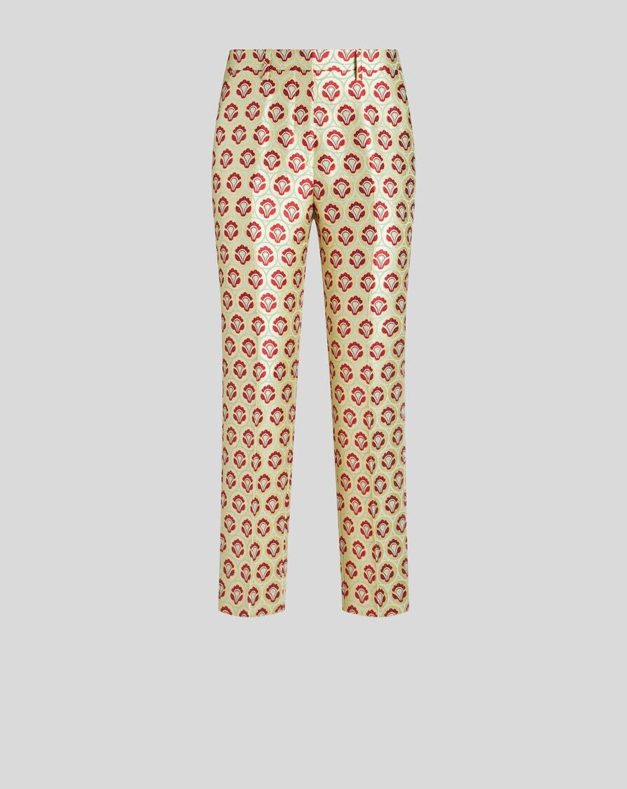 SHINY JACQUARD TROUSERS