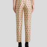 SHINY JACQUARD TROUSERS