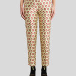 SHINY JACQUARD TROUSERS