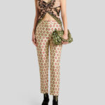 SHINY JACQUARD TROUSERS