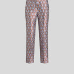 SHINY JACQUARD TROUSERS