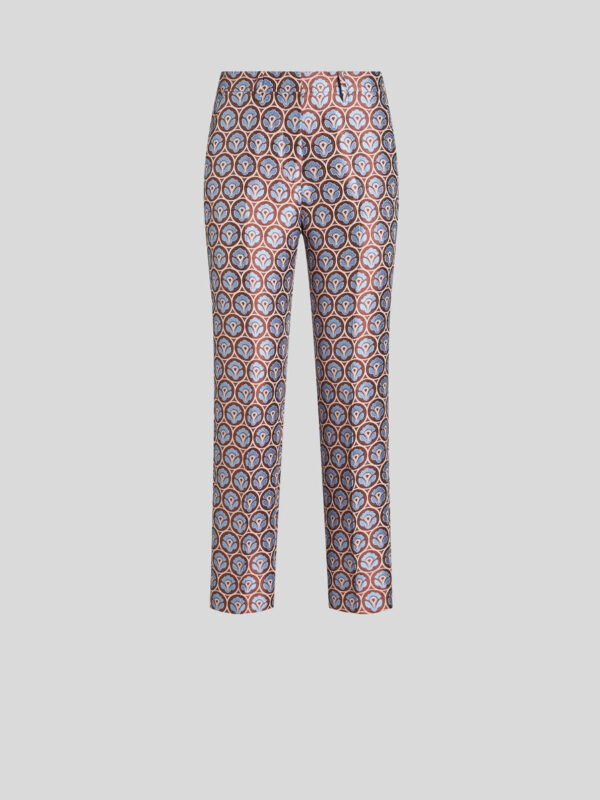 SHINY JACQUARD TROUSERS