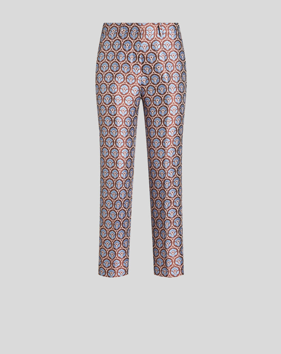 SHINY JACQUARD TROUSERS
