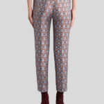 SHINY JACQUARD TROUSERS