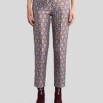 SHINY JACQUARD TROUSERS