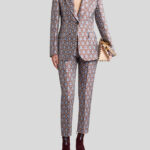 SHINY JACQUARD TROUSERS