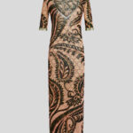 PRINTED TULLE DRESS