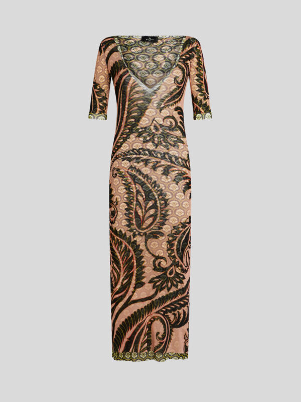 PRINTED TULLE DRESS