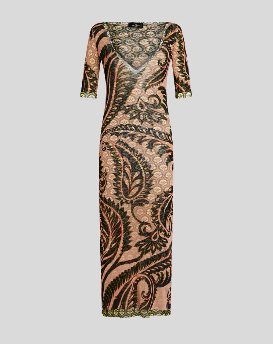 PRINTED TULLE DRESS