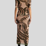 PRINTED TULLE DRESS