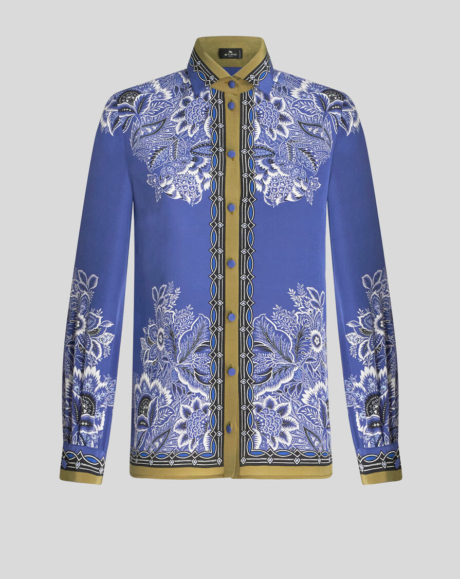 BOUQUET CREPE DE CHINE SHIRT