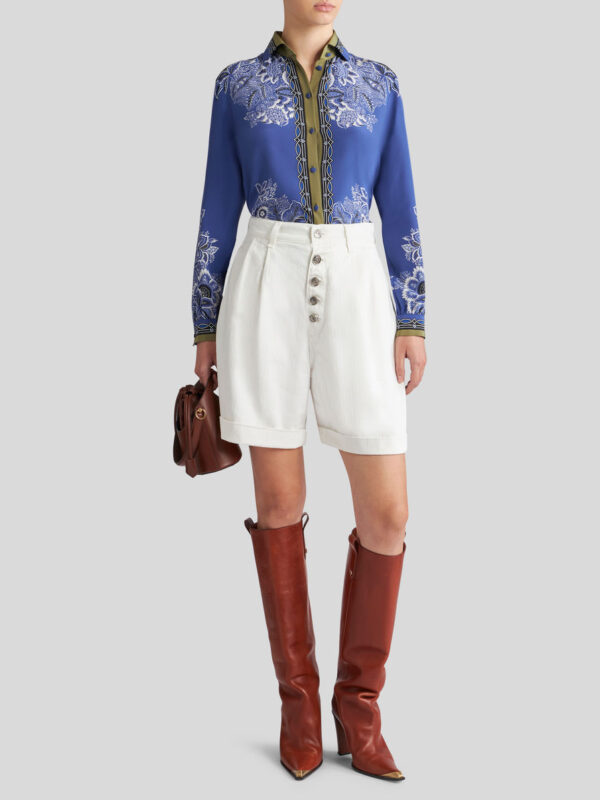 BOUQUET CREPE DE CHINE SHIRT