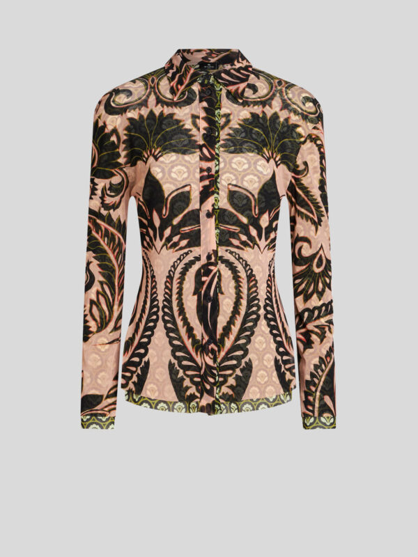PRINTED TULLE SHIRT