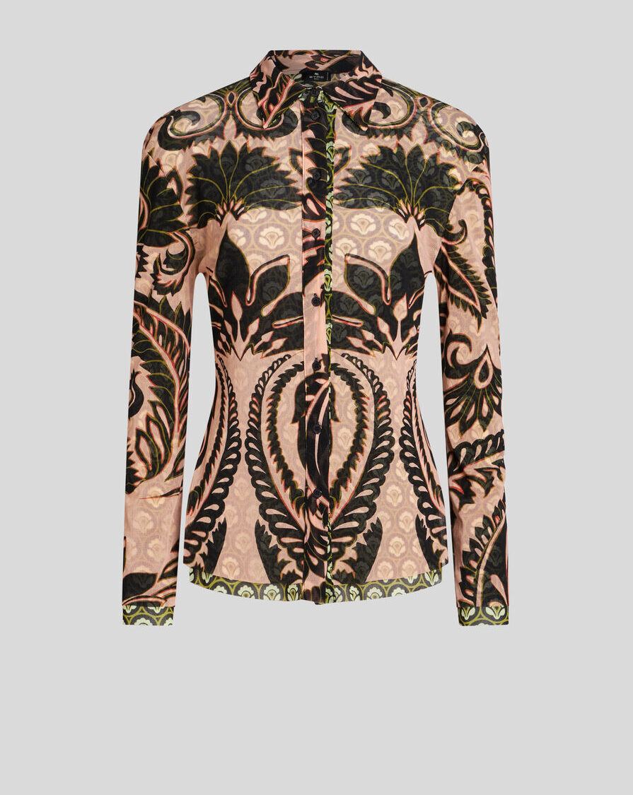 PRINTED TULLE SHIRT