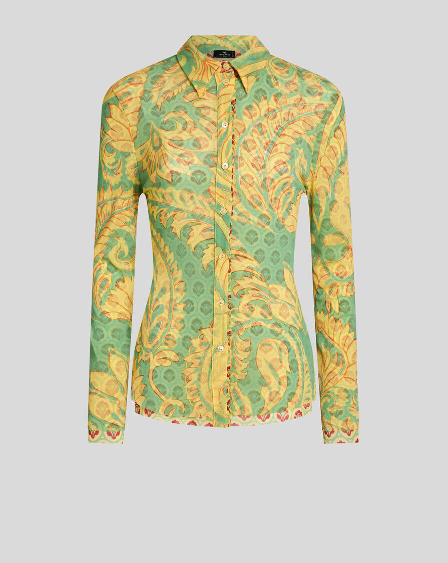 PRINTED TULLE SHIRT