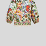 MULTICOLOURED BOUQUET BLOUSE