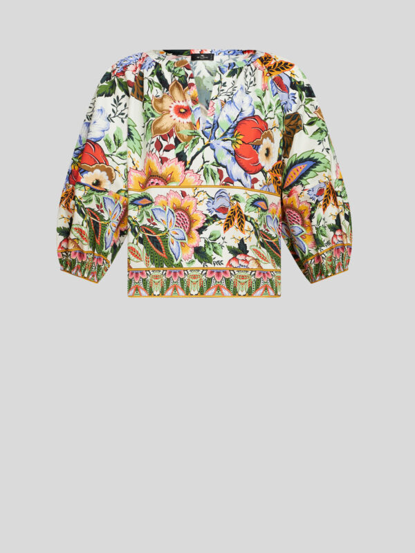 MULTICOLOURED BOUQUET BLOUSE