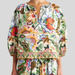 MULTICOLOURED BOUQUET BLOUSE