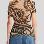 PRINTED TULLE TOP