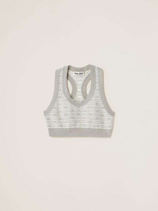 COTTON LOGO KNIT TOP