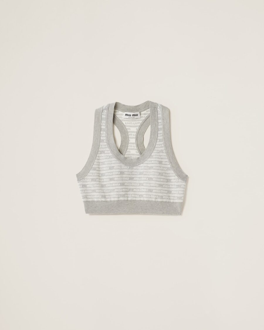 COTTON LOGO KNIT TOP