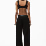 leather belted balloon jeans