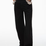 leather belted balloon jeans