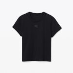 logo shrunken tee in cotton jersey