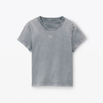 logo shrunken tee in cotton jersey