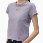 logo shrunken tee in cotton jersey