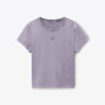 logo shrunken tee in cotton jersey