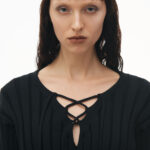 cropped pullover with dropped shoulder