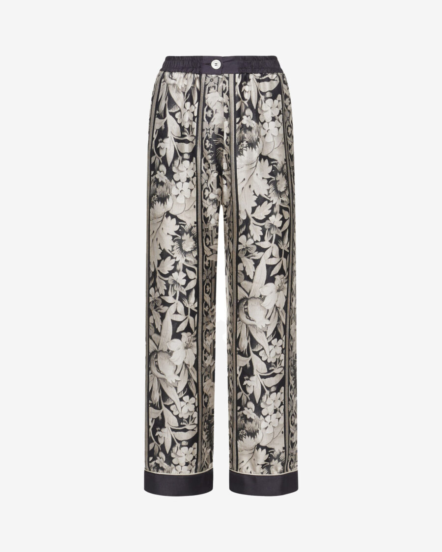 PRINTED SILK TROUSERS