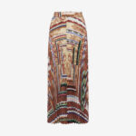 PRINTED PLISSE SKIRT