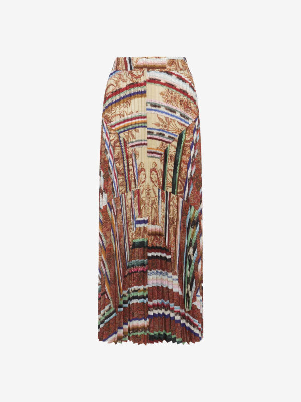 PRINTED PLISSE SKIRT