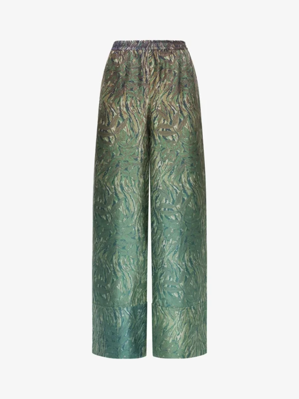 PRINTED SILK TROUSERS