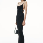ribbed tank dress with leather belt