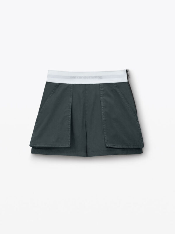 high-waisted cargo rave short