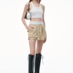 high-waisted cargo rave short