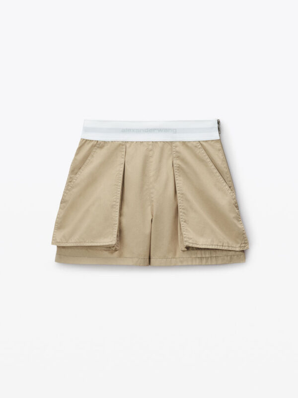 high-waisted cargo rave short