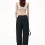 low waisted tailored trouser in wool blend